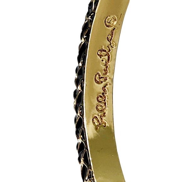 Lilly Pulitzer Signed Gold Tone Bangle Bracelet - Picture 2 of 4